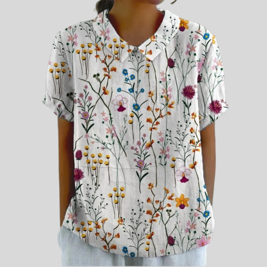 Haut Fleuri Confort Élégant