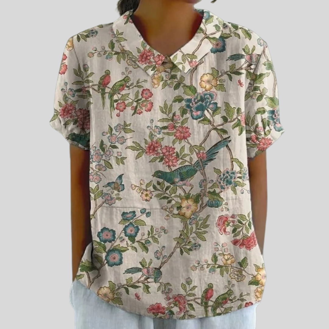 Haut Fleuri Confort Élégant