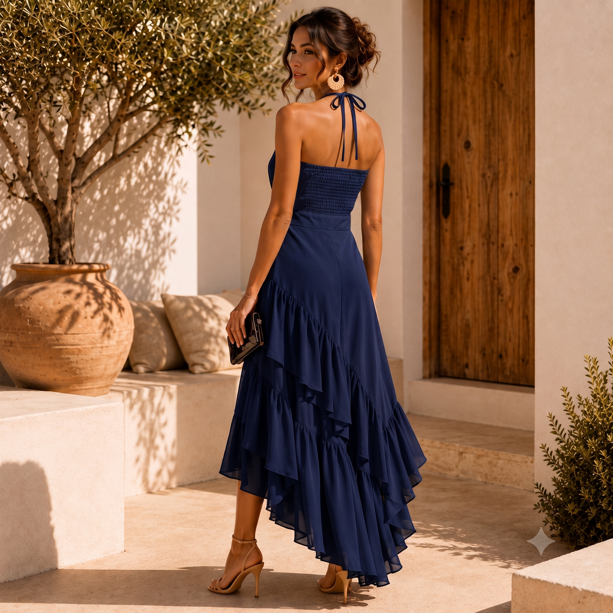 Carla™ | Robe Midi Asymétrique à Volants