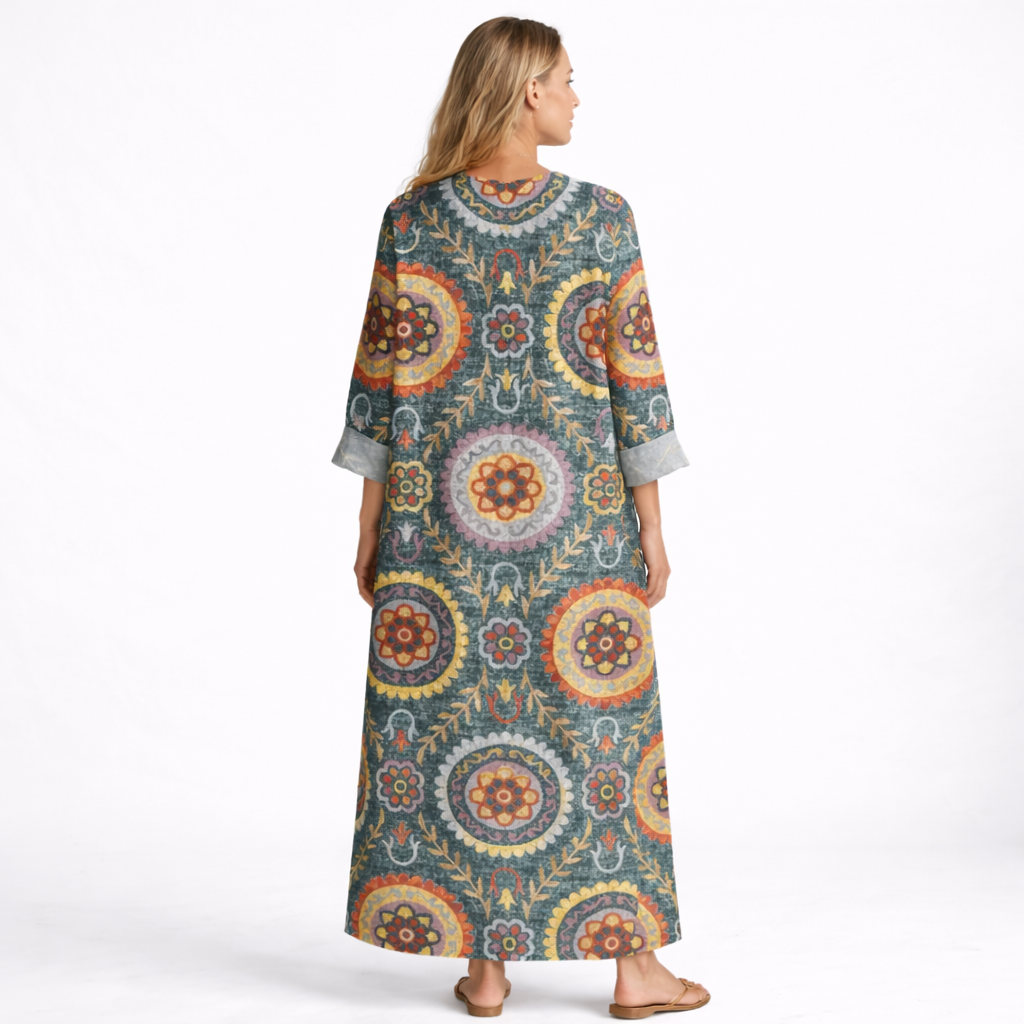 Ella™ | Robe Midi Géométrique