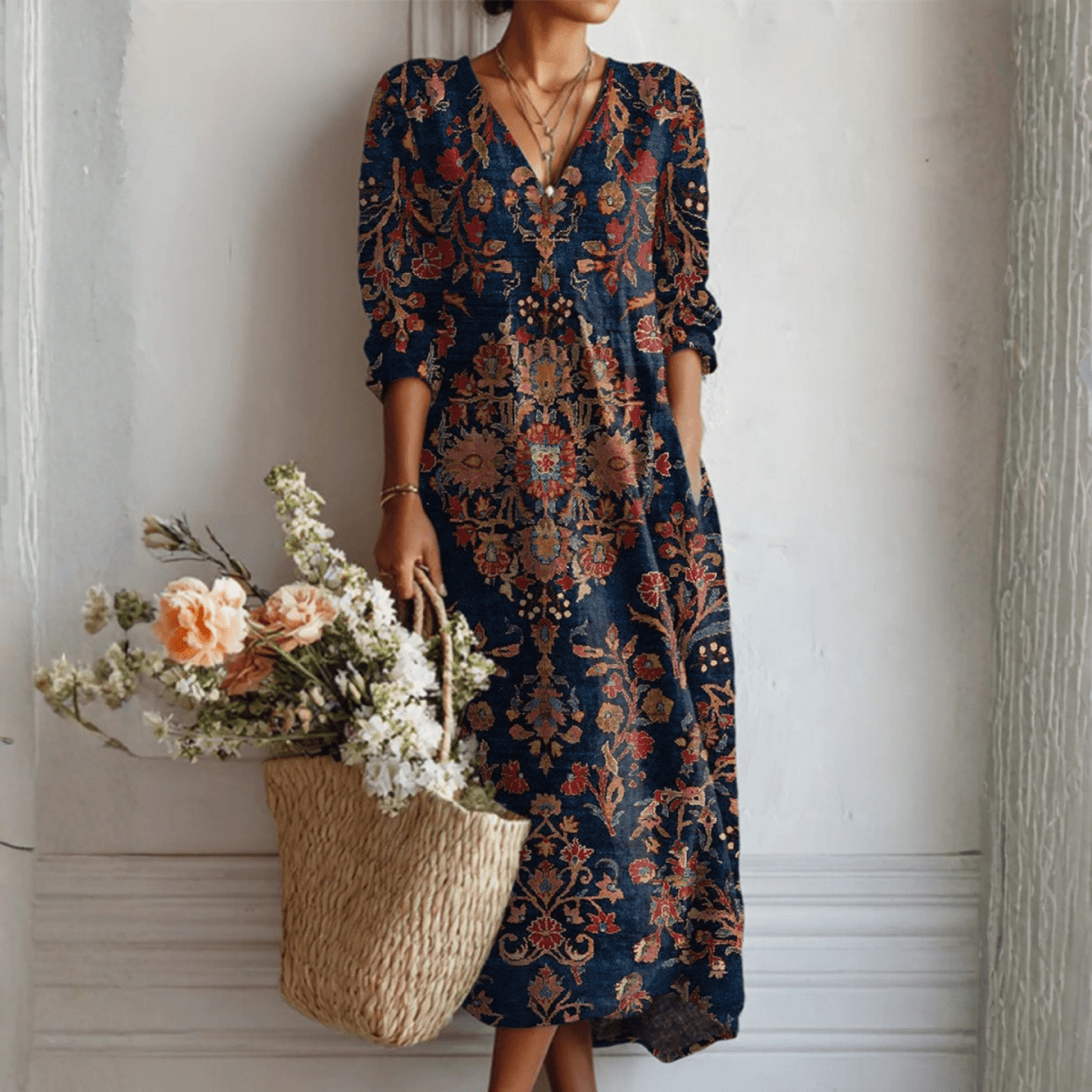Alessia™ | Robe Fleurie Élégance Naturelle - Maison Denise