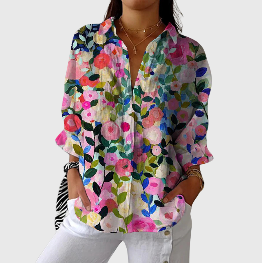 Blouse imprimée légère et colorée - Maison Denise