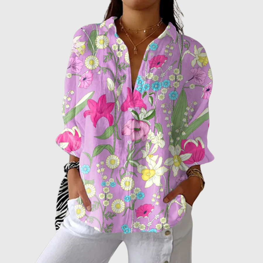 Blouse imprimée légère et colorée - Maison Denise