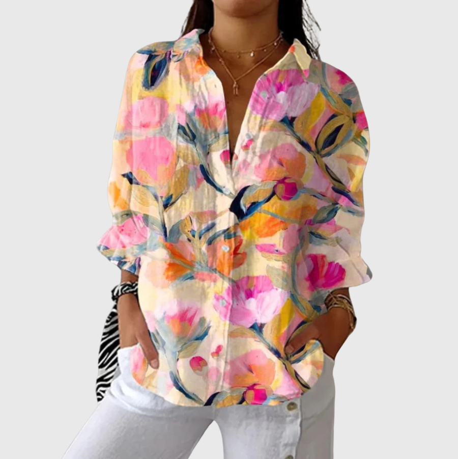 Blouse imprimée légère et colorée - Maison Denise