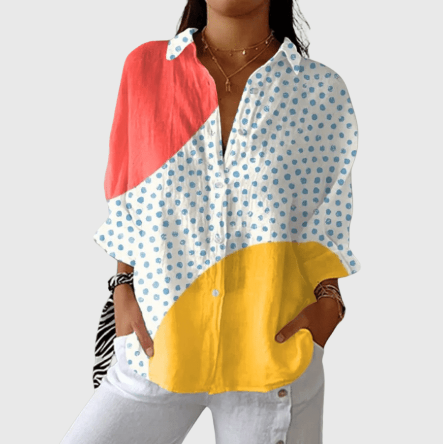 Blouse imprimée légère et colorée - Maison Denise