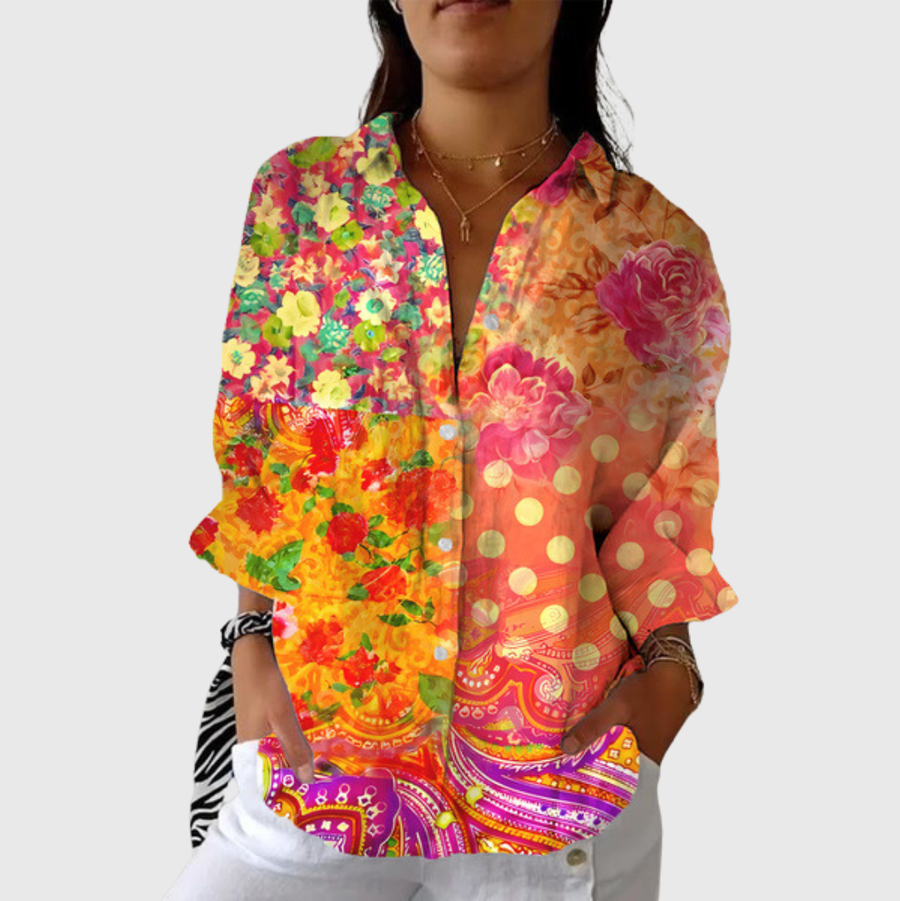 Blouse imprimée légère et colorée - Maison Denise
