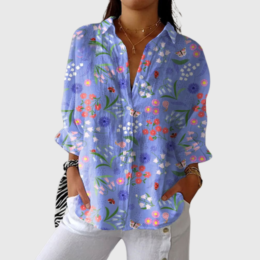 Blouse imprimée légère et colorée - Maison Denise