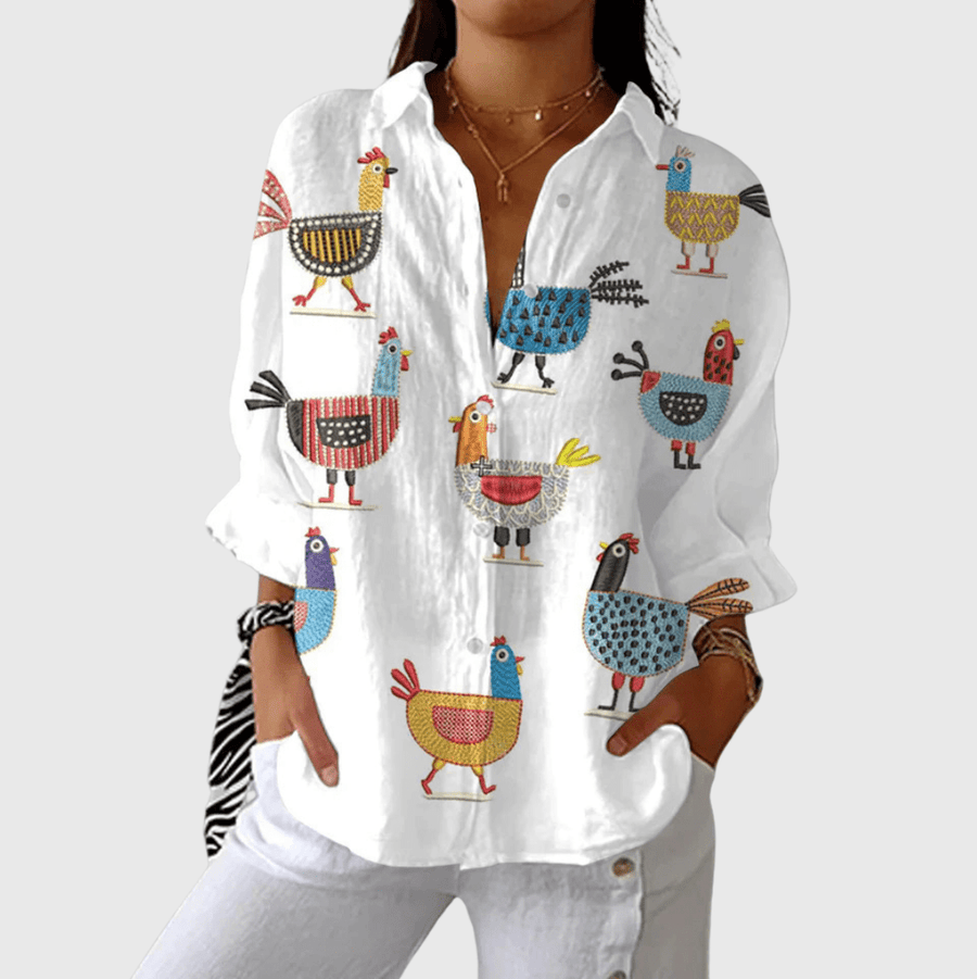 Blouse imprimée légère et colorée - Maison Denise