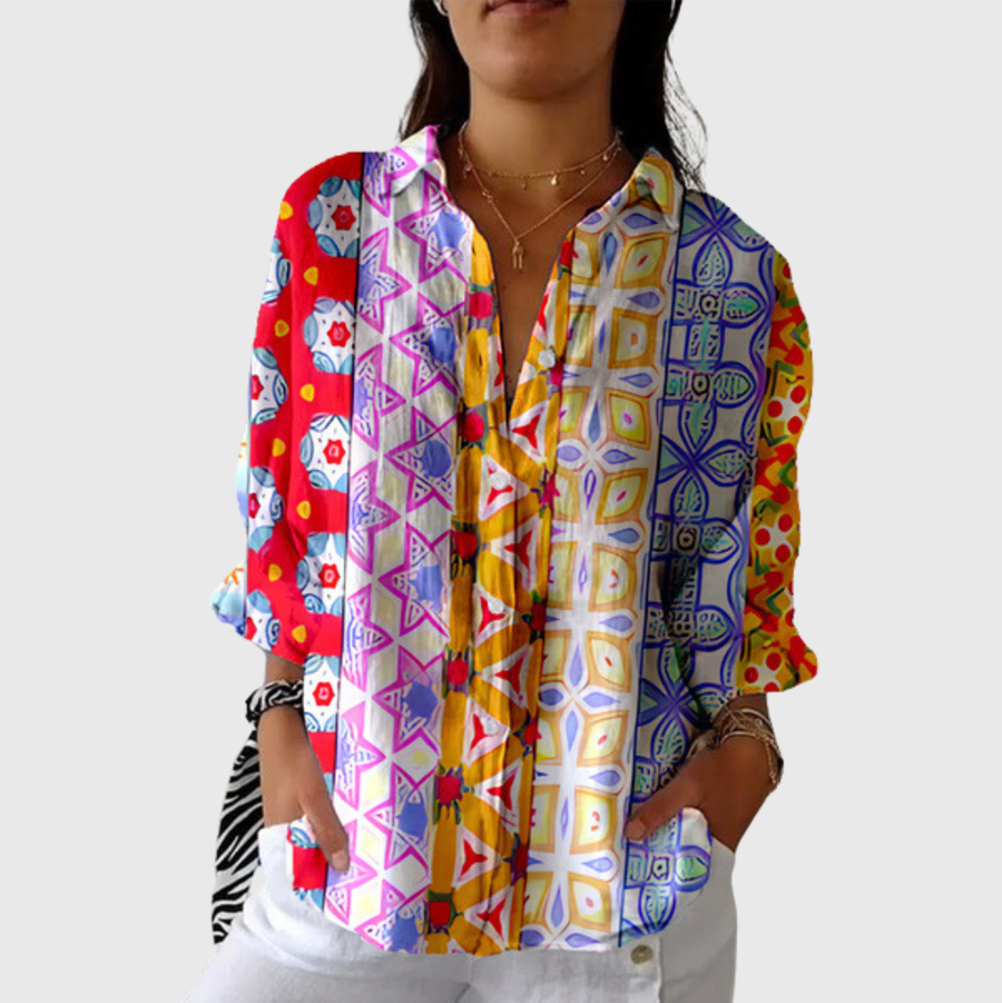 Blouse imprimée légère et colorée - Maison Denise