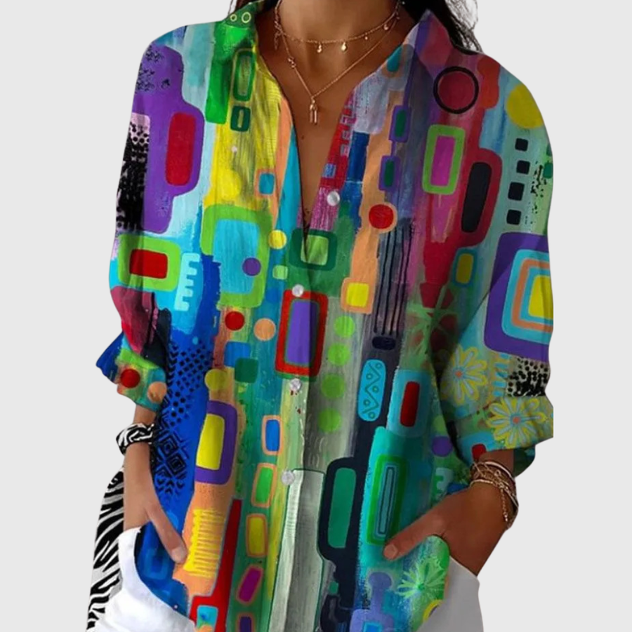 Blouse imprimée légère et colorée - Maison Denise