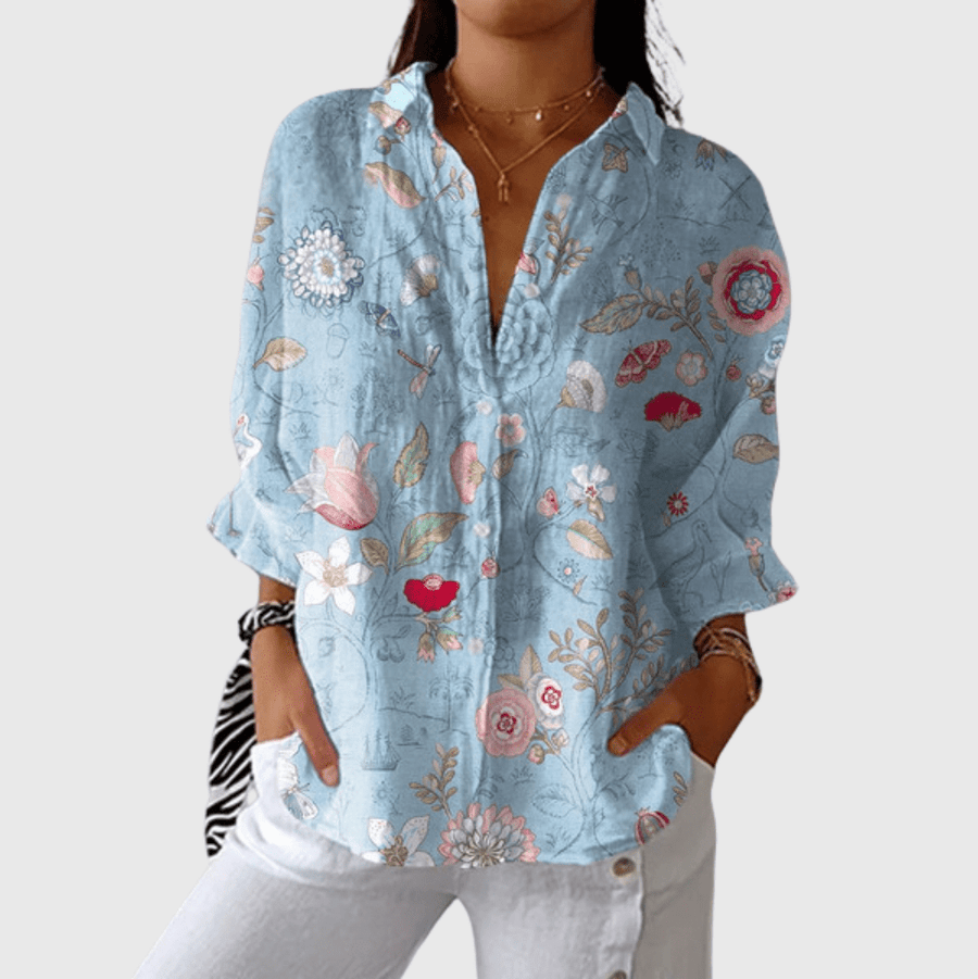 Blouse imprimée légère et colorée - Maison Denise