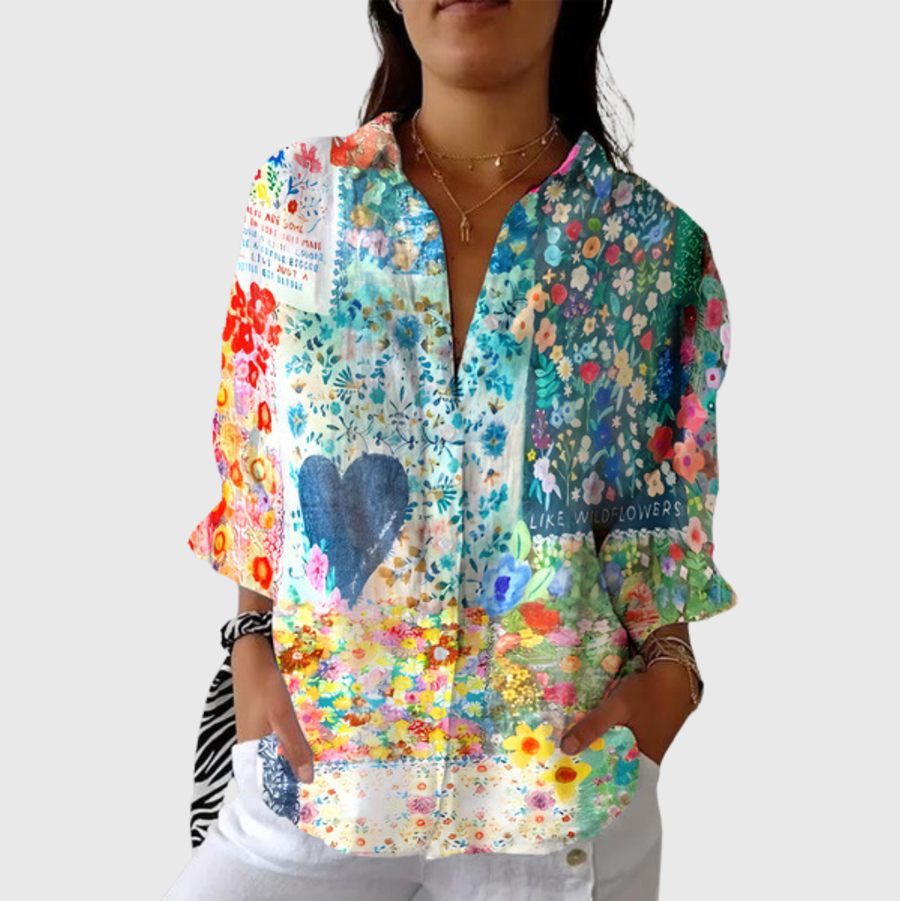 Blouse imprimée légère et colorée - Maison Denise