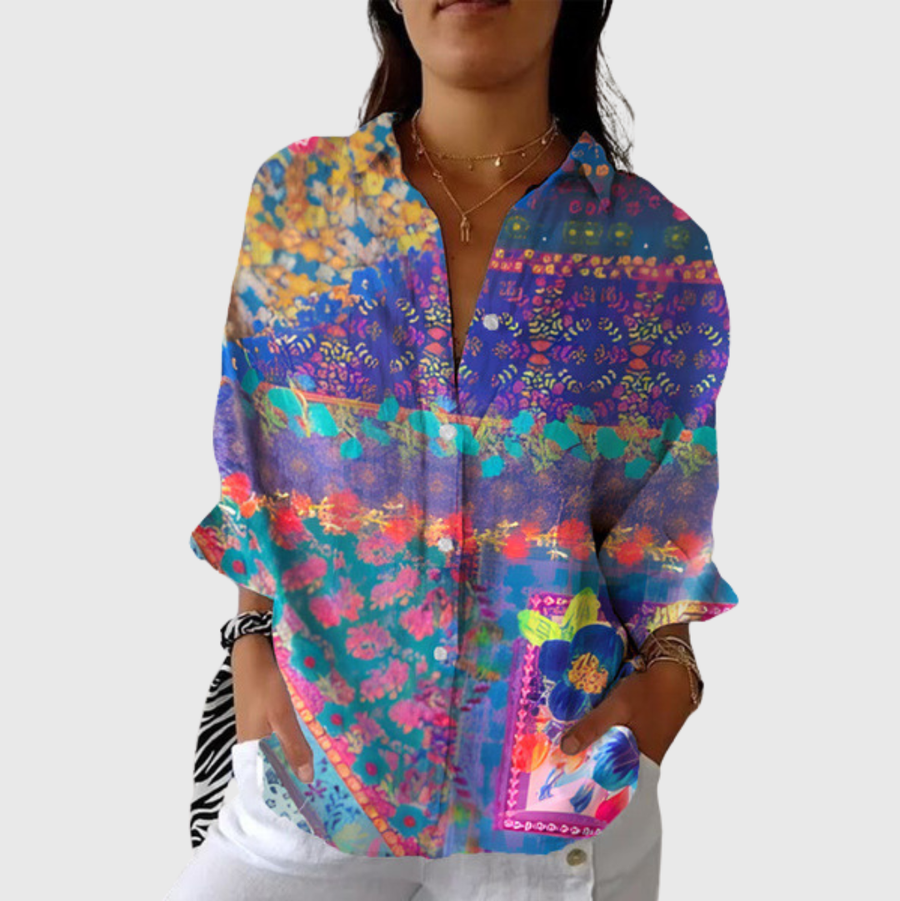 Blouse imprimée légère et colorée - Maison Denise