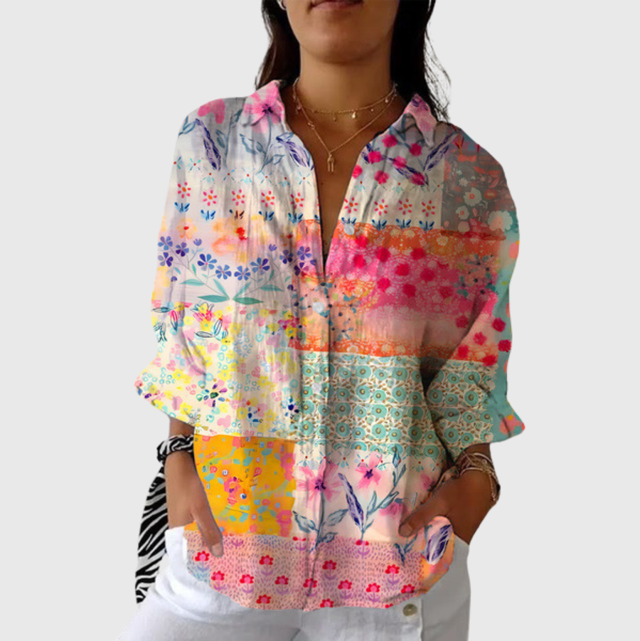 Blouse imprimée légère et colorée - Maison Denise