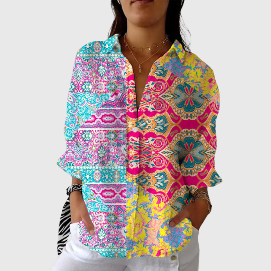Blouse imprimée légère et colorée - Maison Denise