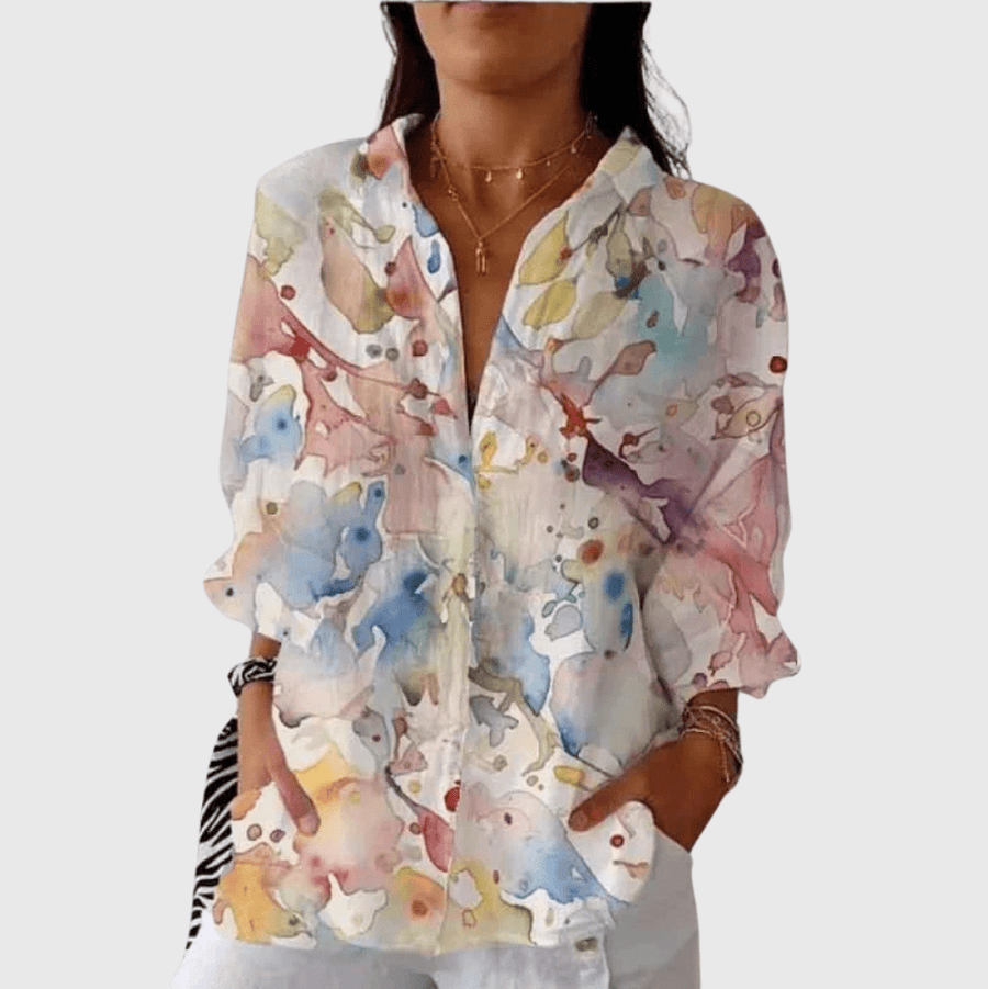 Blouse imprimée légère et colorée - Maison Denise