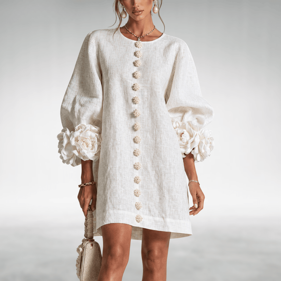 Carmen — Robe à Manches Fleuries - Maison Denise
