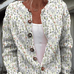 Éléonore™ | Cardigan en Maille Floral Vintage - Maison Denise