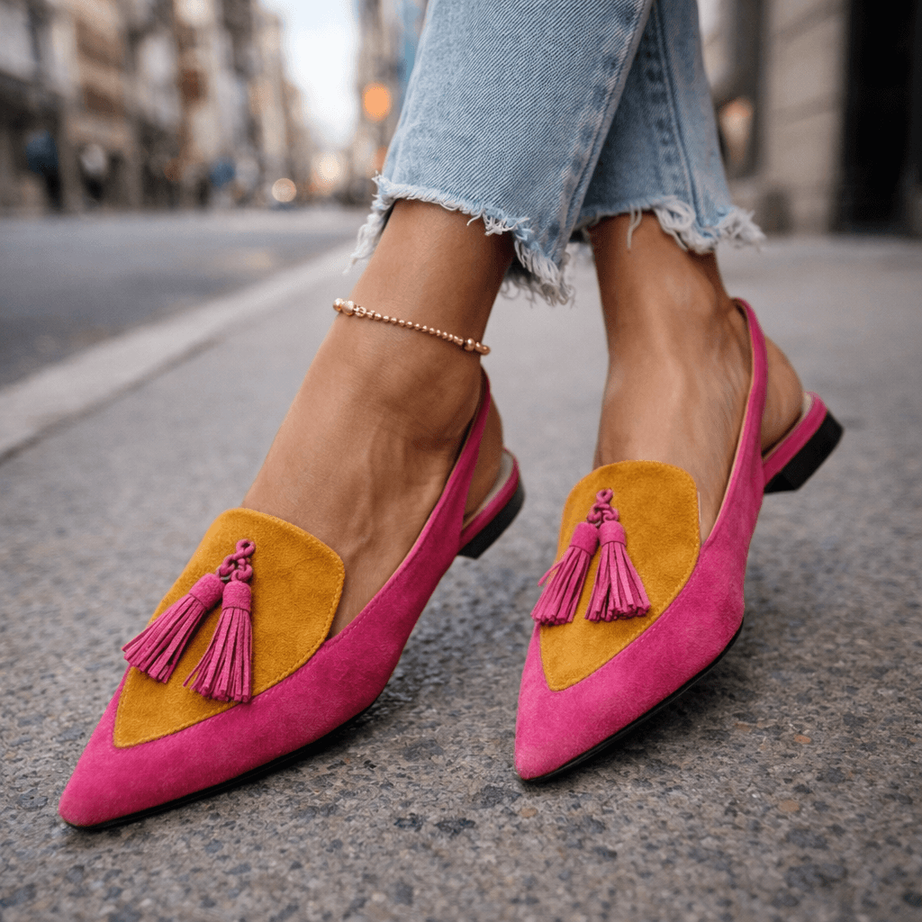 Éléonore — Sandales à Brides et Pompons - Maison Denise