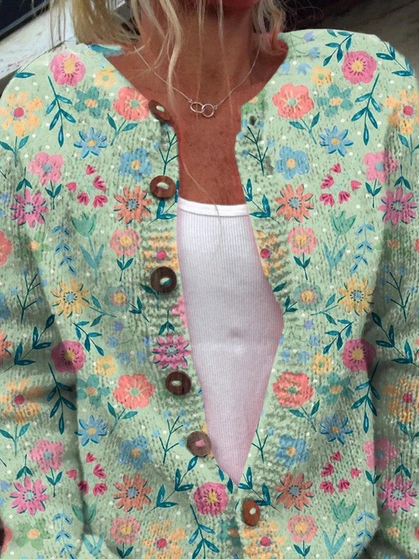 Ondine™ | Cardigan Floral Vintage Femme - Maison Denise