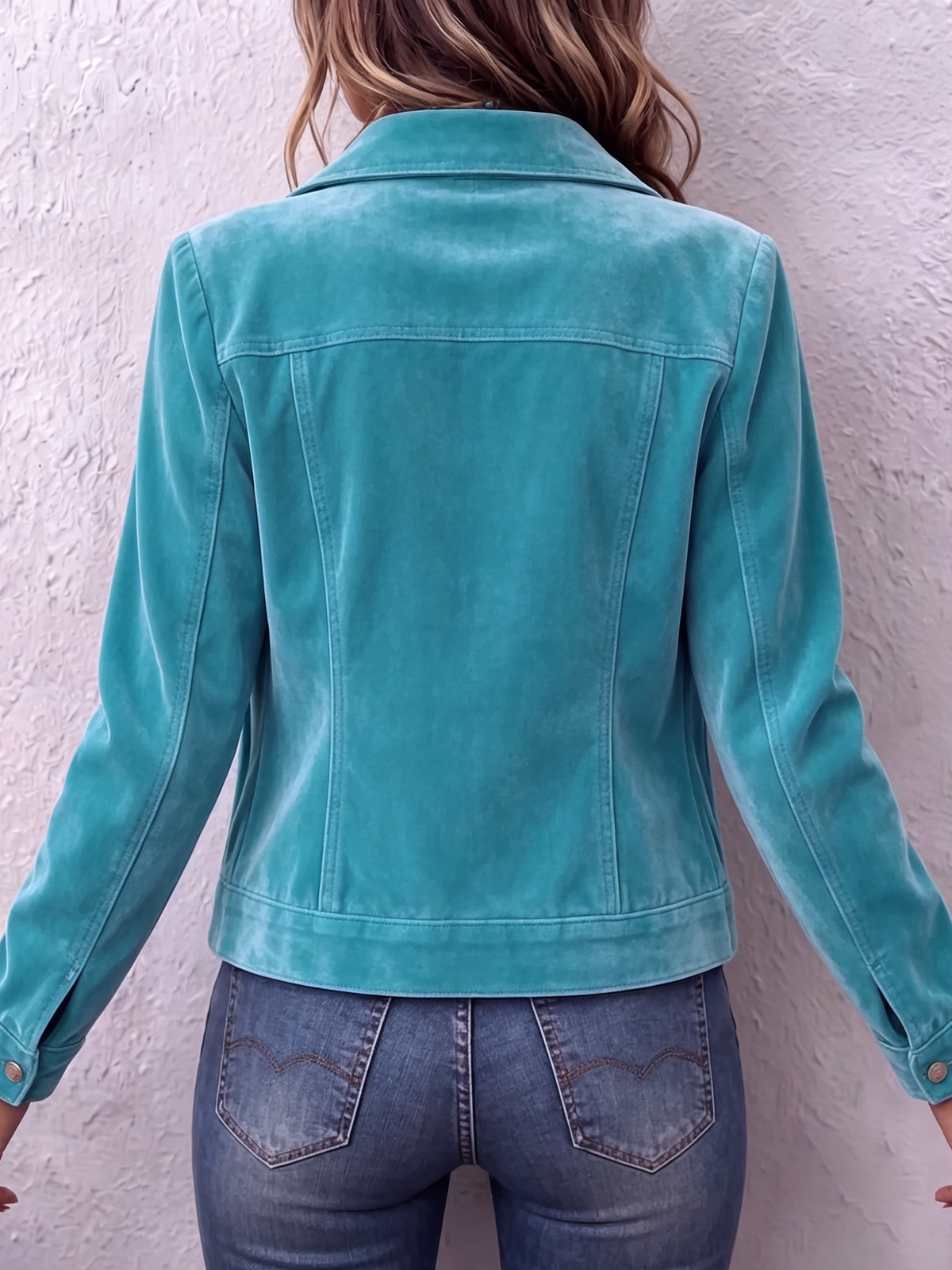 Dianne | Veste en Velours Vintage à Col Tailleur