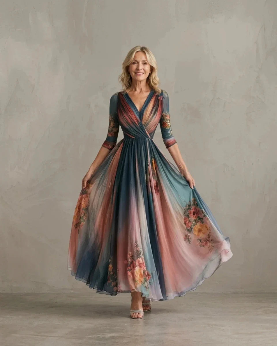 Teresa | Robe Longue Bohème Fleurie
