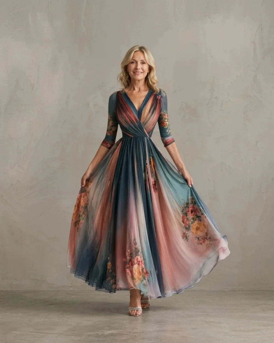 Teresa | Robe Longue Bohème Fleurie