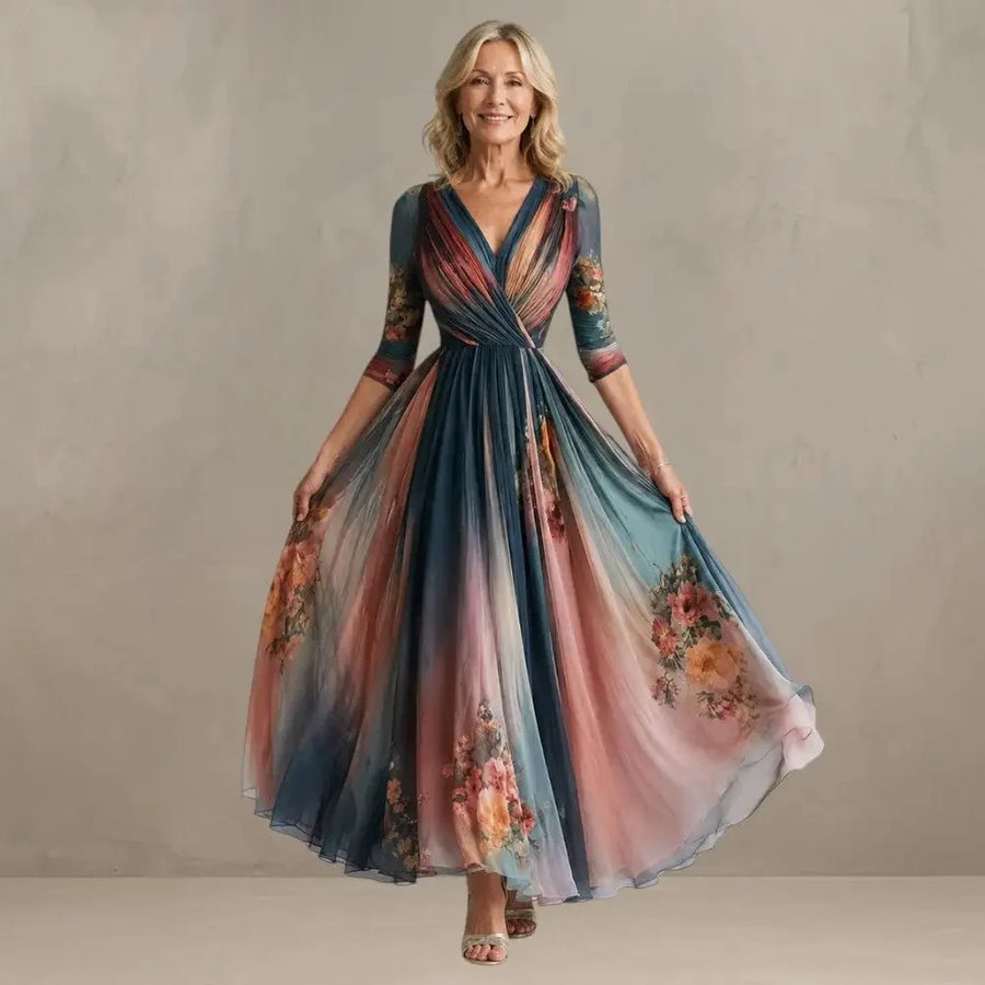 Teresa | Robe Longue Bohème Fleurie